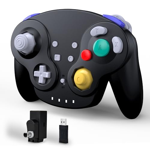 miadore Wireless NGC Controller, 2.4GHz NGC Switch online Controller kompatibel mit Gamecube/Switch/Windows PC/MAC OS/Raspberry Pi, schwarz von miadore