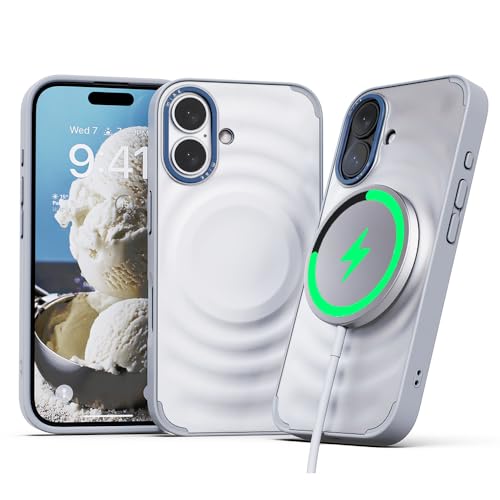 miak Magnetische Schutzhülle für iPhone 16, Schaufel [leicht, schützend] für iPhone 16 15,5 cm (6,1 Zoll), Milchsoda von miak