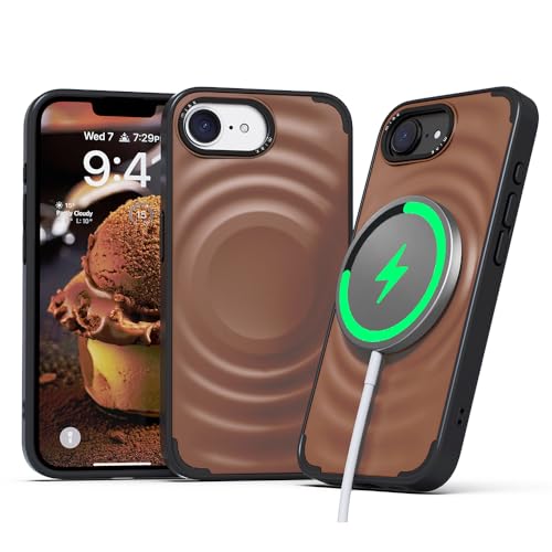 miak Magnetische Schutzhülle für iPhone 16e, Schaufel [leicht, schützend] für iPhone 16e 15,5 cm (6,1 Zoll), Mokka-Mousse von miak