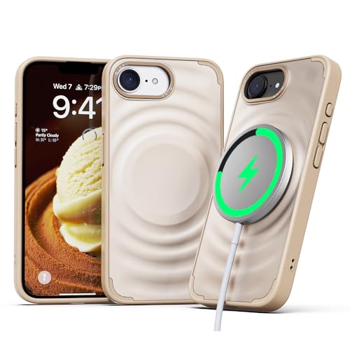 miak Magnetische Schutzhülle für iPhone 16e, Schaufel [leicht, schützend] für iPhone 16e 15,5 cm (6,1 Zoll), Vanilla Latte von miak