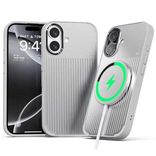 miak Mood Case für iPhone 16 - Kratzfeste Schutzhülle, hergestellt für magnetisches und kabelloses Ladegerät - Silber miak Mood Case für iPhone 16 - Kratzfeste Schutzhülle, hergestellt für magnetisches und kabelloses Ladegerät - Silber von miak