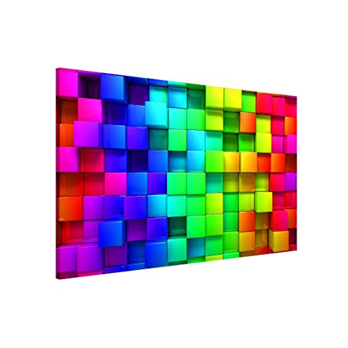 Magnettafel Pinnwand für Magnete Kinderzimmer Magnetboard - Magnetwand Made in Germany - Kunstkopie Abstrakt Notiztafel Mädchen Jungen Visionboard WBMT_1000 (90x60cm) von micasia
