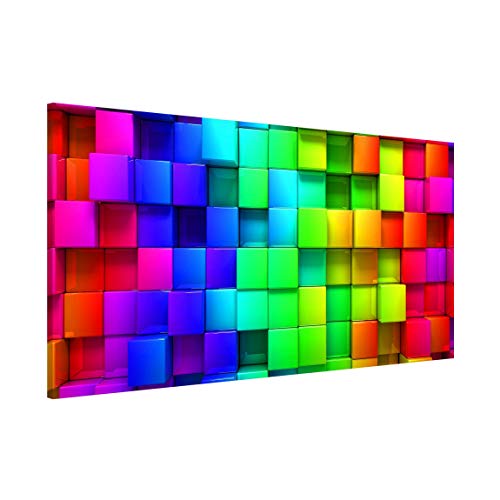 Magnettafel Pinnwand für Magnete Kinderzimmer Magnetboard - Magnetwand Made in Germany - Kunstkopie Abstrakt Notiztafel Mädchen Jungen Visionboard WBMT_1766 (78x37cm) von micasia