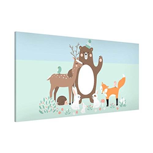 Magnettafel Pinnwand für Magnete Kinderzimmer Magnetboard - Magnetwand Made in Germany - Kunstkopie Modern Notiztafel Mädchen Jungen Visionboard WBMT_2138 (78x37cm) von micasia