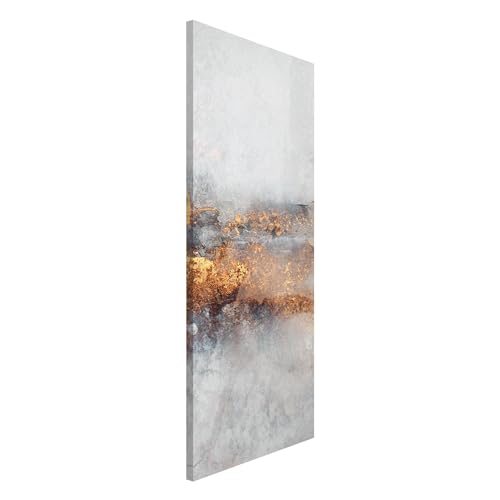 Magnettafel Pinnwand für Magnete Muster Magnetboard - Magnetwand Made in Germany - Kunstkopie Abstrakt Notiztafel grau Küche Flur Büro Visionboard WBMT_5575 (37x78cm) von micasia