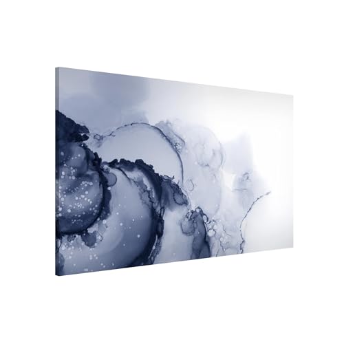 Magnettafel Pinnwand für Magnete Muster Magnetboard - Magnetwand Made in Germany - Kunstkopie Aquarell Notiztafel blau Küche Flur Büro Visionboard WBMT_6893 (60x40cm) von micasia