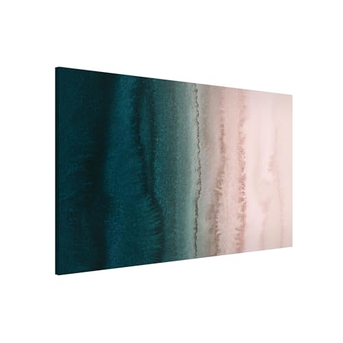 Magnettafel Pinnwand für Magnete Muster Magnetboard - Magnetwand Made in Germany - Kunstkopie Aquarell Notiztafel blau Küche Flur Büro Visionboard WBMT_6899 (60x40cm) von micasia
