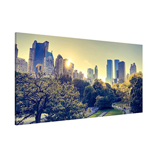 Magnettafel Pinnwand für Magnete Skyline Magnetboard - Magnetwand Made in Germany - Stadt Modern Notiztafel grün Küche Flur Büro Visionboard WBMT_2332 (78x37cm) von micasia
