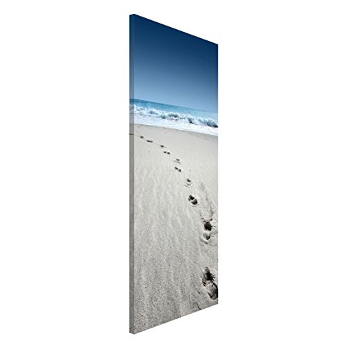 Magnettafel Pinnwand für Magnete Strand Meer Natur Magnetboard - Magnetwand Made in Germany - Kunstkopie Modern Notiztafel blau Küche Flur Büro Visionboard WBMT_2428 (37x78cm) von micasia