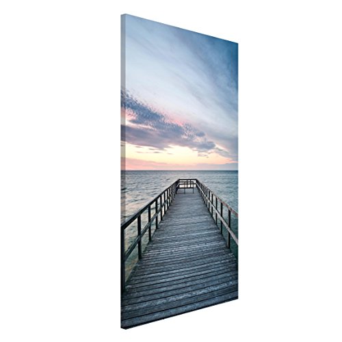 Magnettafel Pinnwand für Magnete Strand Meer Natur Magnetboard - Magnetwand Made in Germany - Kunstkopie Modern Notiztafel blau Küche Flur Büro Visionboard WBMT_2473 (30x40cm) von micasia