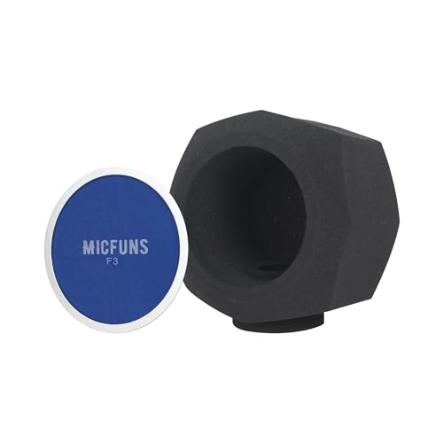 Micfuns Windschutzscheibe F3 Pop Fliter für Mikrofon (blau) von micfuns