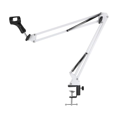 Micfuns whtie Verstellbarer Mikrofonständer Professioneller Mikrofonhalter mit Spinne und Adapter für Studioprogrammaufnahmen Rundfunk TV-Sender Kompatibel mit Blue Yeti Mikrofon Micfuns whtie Verstellbarer Mikrofonständer Professioneller Mikrofonhalter mit Spinne und Adapter für Studioprogrammaufnahmen Rundfunk TV-Sender Kompatibel mit Blue Yeti Mikrofon von micfuns