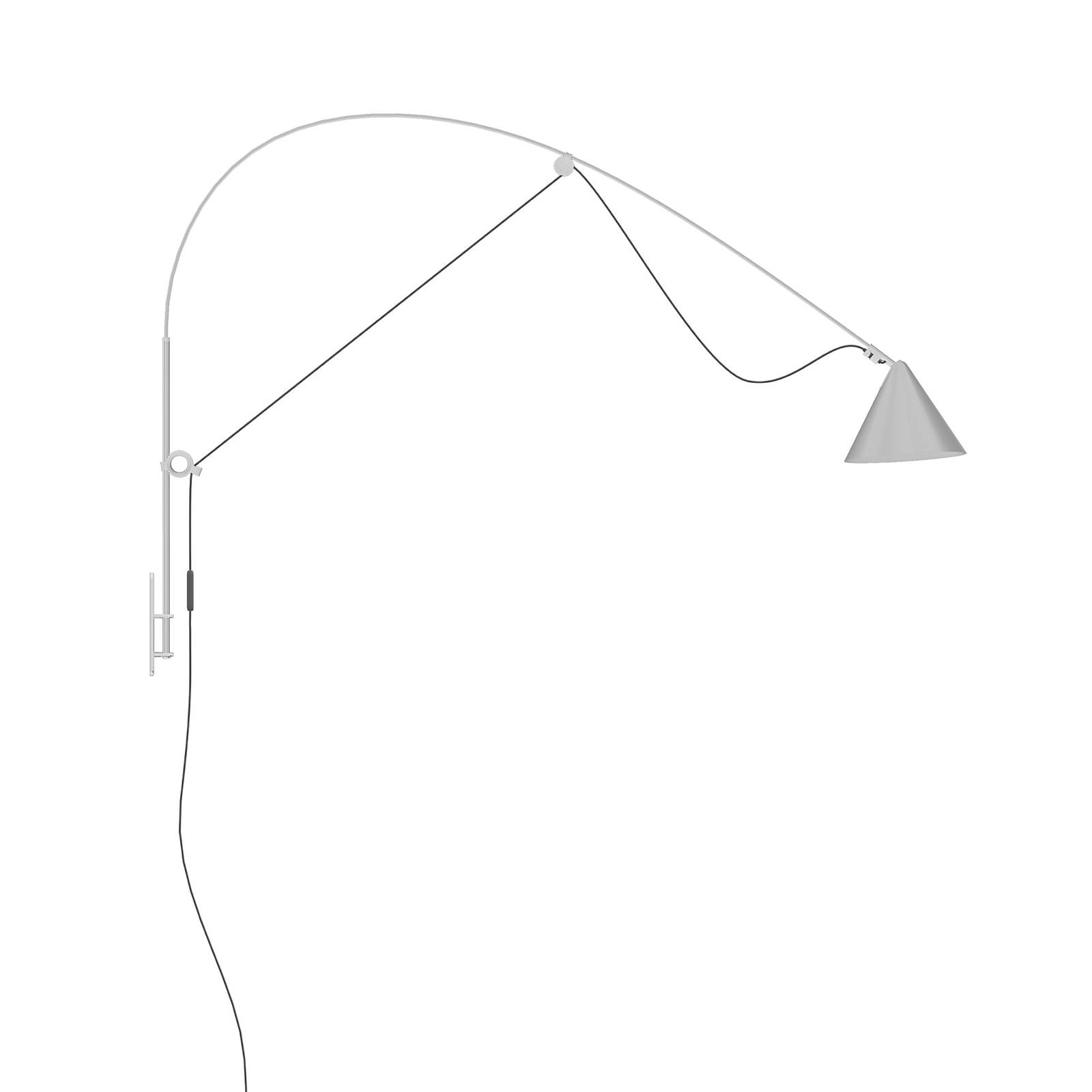 midgard LED-Wandleuchte AYNO L, grau/grau, 3.000 K, 130 cm midgard LED-Wandleuchte AYNO L, grau/grau, 3.000 K, 130 cm von midgard