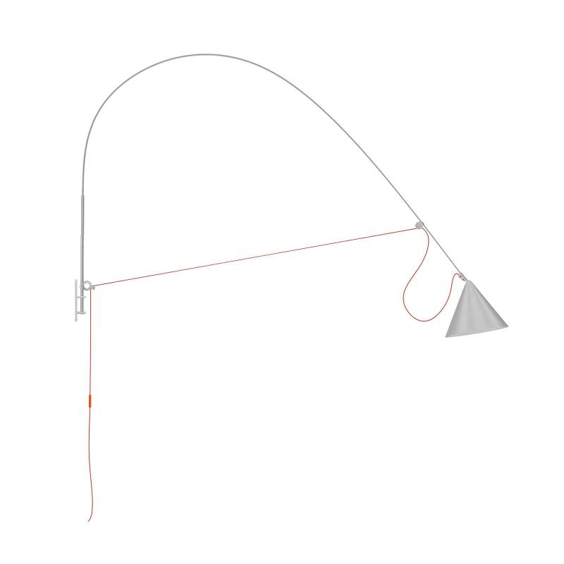 midgard LED-Wandleuchte AYNO XL, grau/orange, 3.000 K 220 cm von midgard