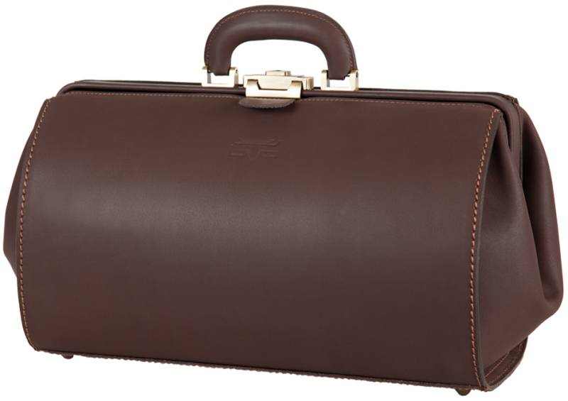 MIKA Doktorentasche HANVER, aus Sattelleder, dunkelbraun von mika