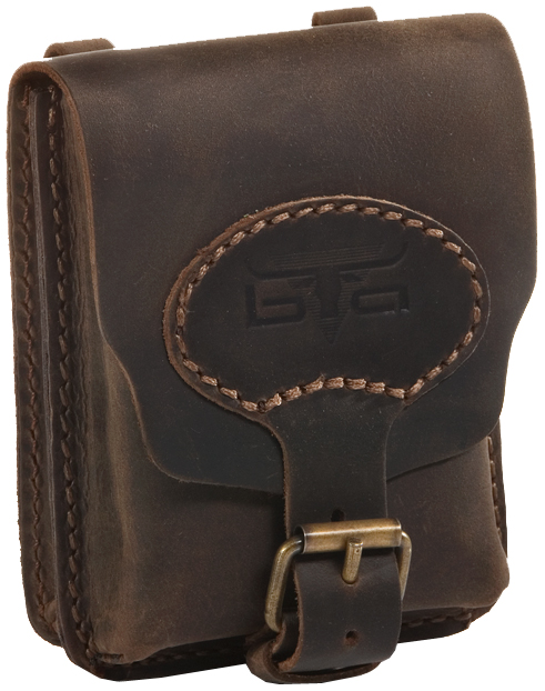 MIKA Gürteltasche M, Hochformat, aus Sattelleder,dunkelbraun von mika
