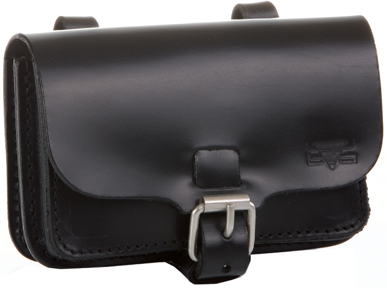 MIKA Gürteltasche M, Querformat, aus Sattelleder, schwarz von mika