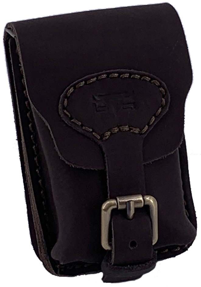 MIKA Gürteltasche S, Hochformat, aus Sattelleder,dunkelbraun von mika