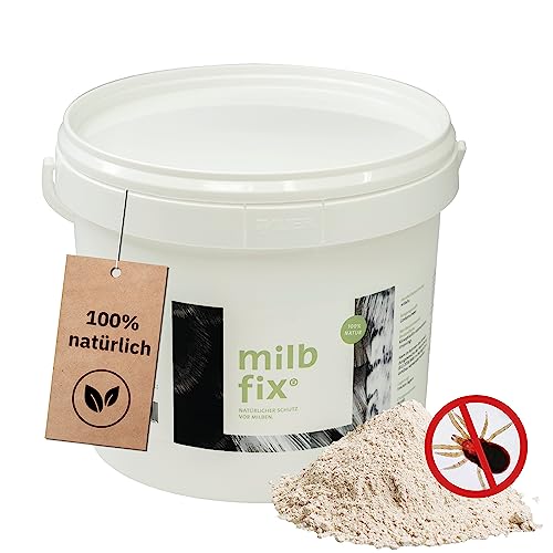 milbfix - Einstreuzusatz für Hühner Schutz vor Milben im Hühnerstall, Milbenbekämpfung,100% natürlich, zur Abwehr der roten Vogelmilbe (wie kieselgur für Hühner) von milbfix