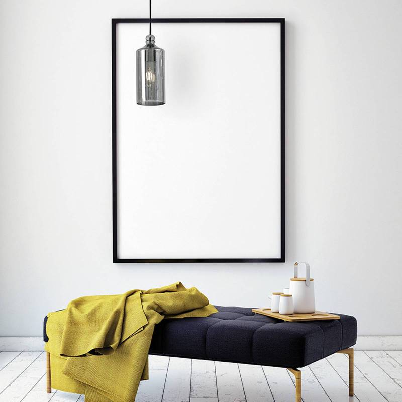 Glas-Hängeleuchte Ebe 1-flammig rauchgrau von miloox by Sforzin