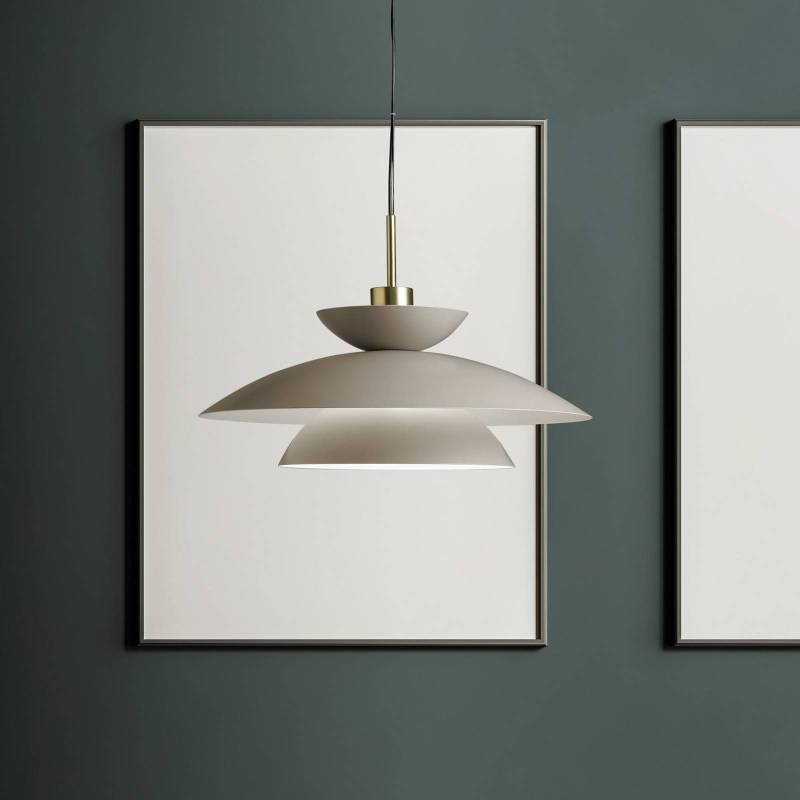 Hängeleuchte Kloé, taubengrau, Ø 60 cm, Metall von miloox by Sforzin