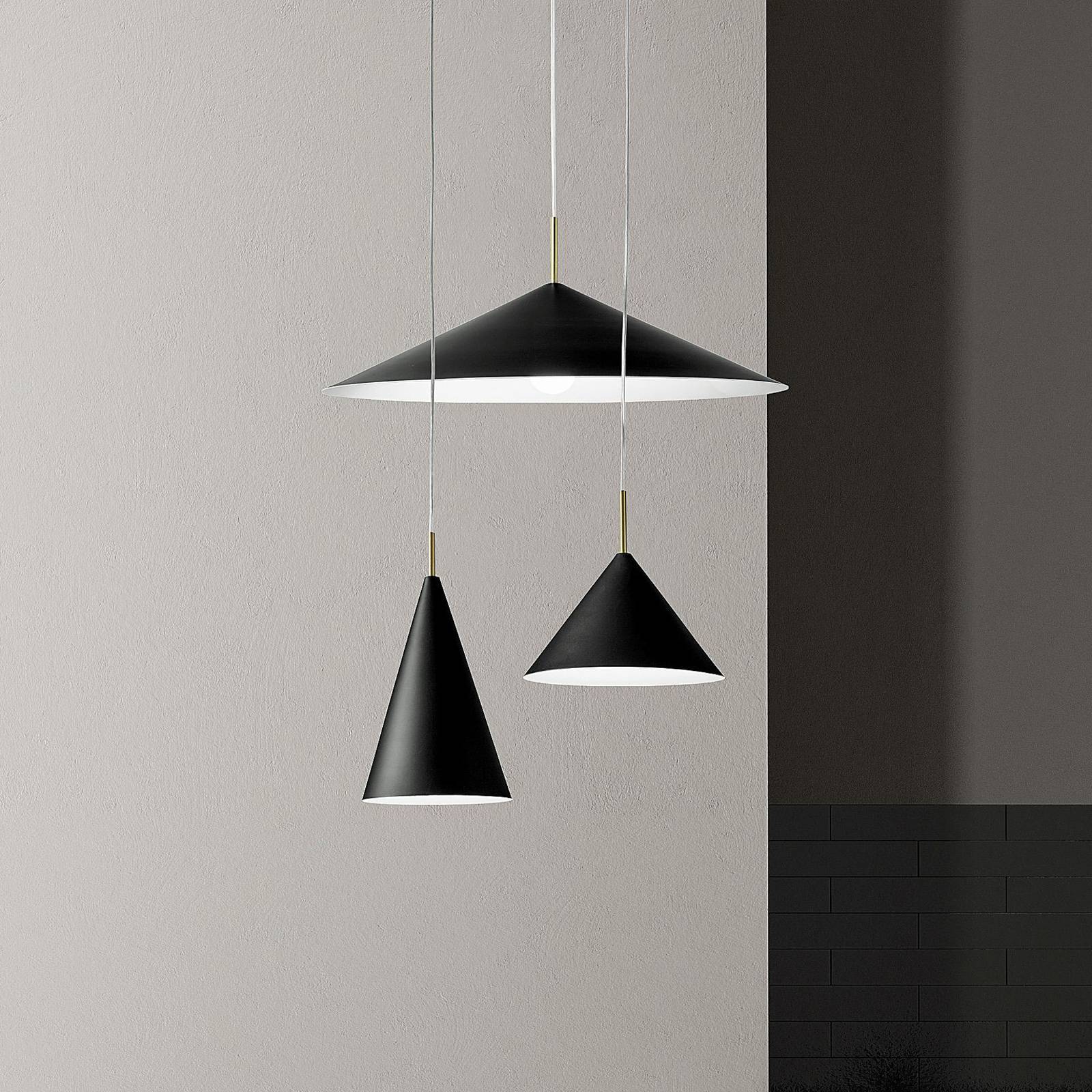 Hängeleuchte Samoi, 3-flammig, Metall, schwarz, dezentral Hängeleuchte Samoi, 3-flammig, Metall, schwarz, dezentral von miloox by Sforzin