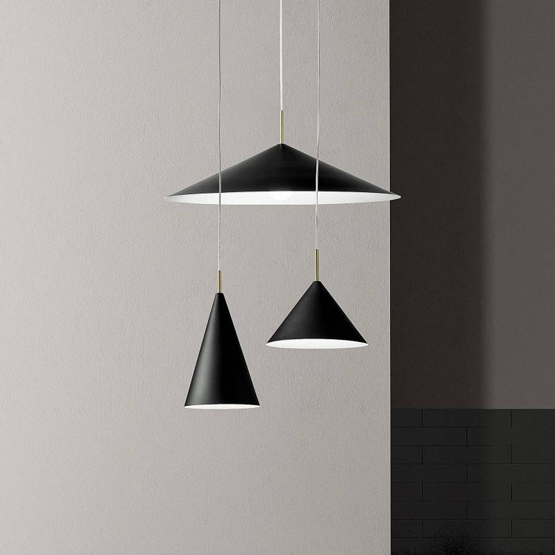Hängeleuchte Samoi, 3-flammig, Metall, schwarz, dezentral von miloox by Sforzin