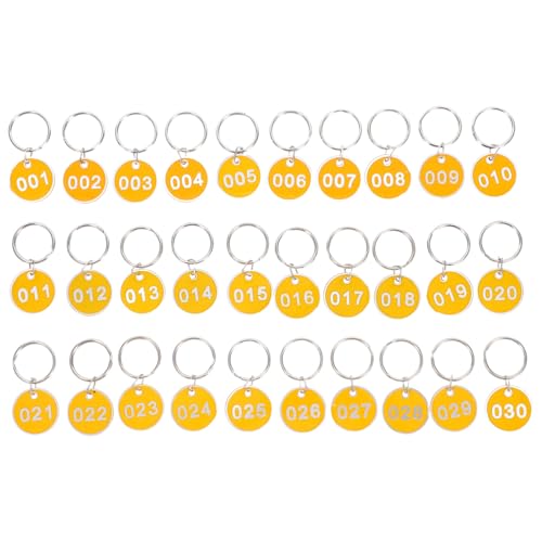 minkissy 1 Satz Nummernschild Zahl Schlüsselanhänger ID-Nummern-Tags Gepäck-ID-Tags schlüsselring etiketten Etikett mit Nummer nummerierter Schlüsselanhänger Yellow minkissy 1 Satz Nummernschild Zahl Schlüsselanhänger ID-Nummern-Tags Gepäck-ID-Tags schlüsselring etiketten Etikett mit Nummer nummerierter Schlüsselanhänger Yellow von minkissy