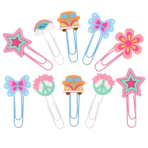 minkissy 10 Stück Cartoon-Lesezeichen mehrfarbig süße Büroklammern Karikatur Clips Briefpapier Zurück Cartoon-Hippie-Lesezeichen Dokumentclips ablegen Buchleseclips Metall minkissy 10 Stück Cartoon-Lesezeichen mehrfarbig süße Büroklammern Karikatur Clips Briefpapier Zurück Cartoon-Hippie-Lesezeichen Dokumentclips ablegen Buchleseclips Metall von minkissy