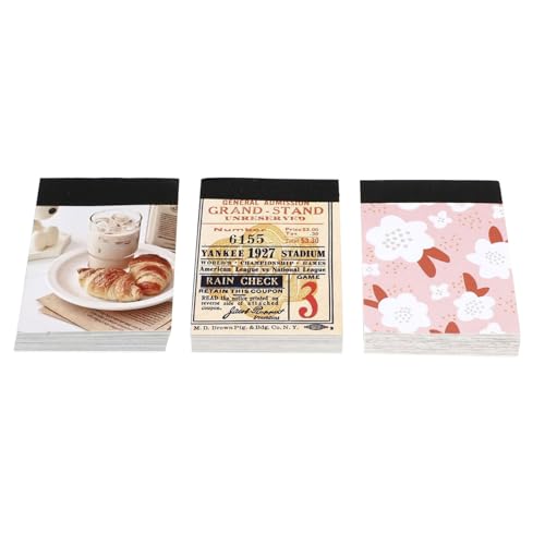 minkissy 3 Stück Collage Dekorationspapier Sammelalbum liefert Journaling ästhetisch Planer Schrottbuch notizbuch kleiner Notizblock Bunt minkissy 3 Stück Collage Dekorationspapier Sammelalbum liefert Journaling ästhetisch Planer Schrottbuch notizbuch kleiner Notizblock Bunt von minkissy
