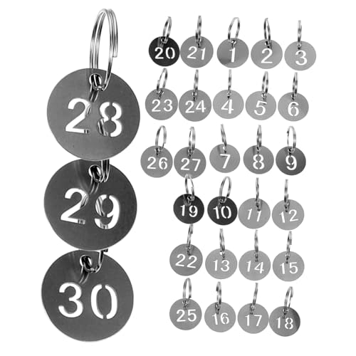 minkissy 30 Stück Nummernschild markieren Kreisetiketten Schlüsselstahl Allzwecketiketten runde Tags stehlen Schlüsseletiketten-Tags nummerierte Chips Rostfreier Stahl Black minkissy 30 Stück Nummernschild markieren Kreisetiketten Schlüsselstahl Allzwecketiketten runde Tags stehlen Schlüsseletiketten-Tags nummerierte Chips Rostfreier Stahl Black von minkissy