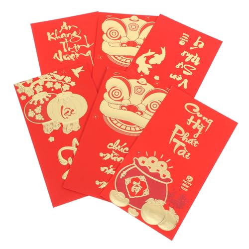 minkissy 36 Stück Lucky Red Envelope für Jahr rote Umschläge Mondrote Umschläge Festival rote umschläge hochzeit Geld chinesische neujahrsumschläge Neujahrsdekoration Papier minkissy 36 Stück Lucky Red Envelope für Jahr rote Umschläge Mondrote Umschläge Festival rote umschläge hochzeit Geld chinesische neujahrsumschläge Neujahrsdekoration Papier von minkissy