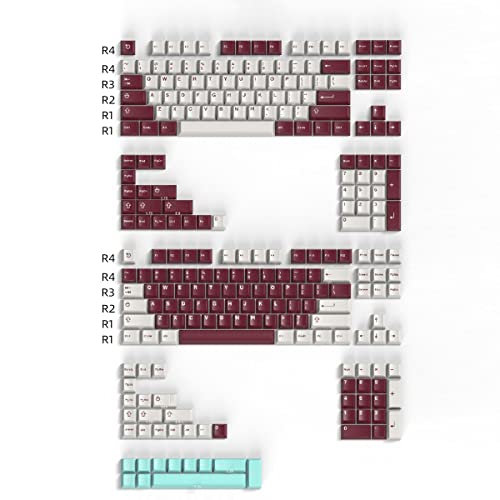 253 Tasten Doubleshot Cherry Profile Yuru Keycaps Custom Keyboard Keycap Set für 60% 65% 70% 75% Cherry Gateron MX Switches Mechanische Tastaturen von mintcaps