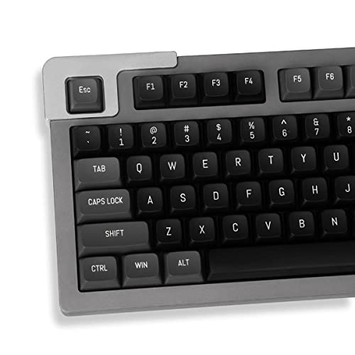 Graues schwarzes Tastenkappen-Set 150 Schlüssel MSA-Profil Doppelschuss Benutzerdefinierte Tastenkappen für Cherry MX Gateron Kailh Box Switches Mechanische Gaming-Tastatur von mintcaps