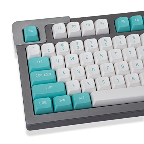Weiß Grüne Tastenkappen 150 Tasten Doubleshot MSA Profil Custom Keycaps für 61/64/68/84/87 Mechanische Gaming Tastatur von mintcaps