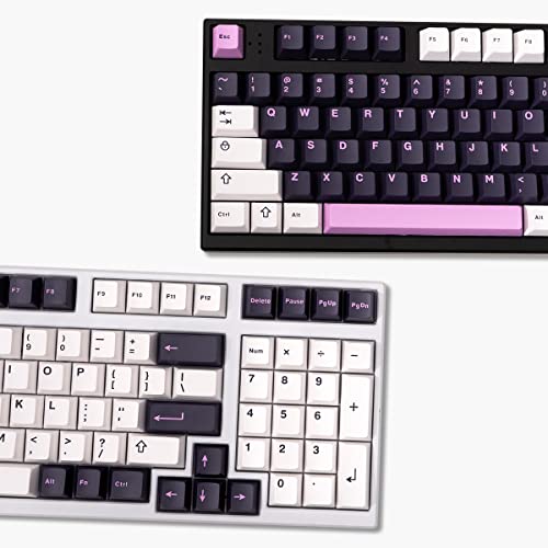 Weiß Lila Tastenkappen Set Cherry Profile Doubleshot Custom Keyboard Tastenkappen 253 Tasten für Cherry MX 60% 65% 70% 75% 95% Mechanische Tastaturen von mintcaps