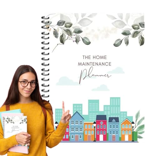 Home Maintenance Log Book, Monthly Renovation Planner, Clear Table Layout for Household Upgrades, Pipeline Checks, Appliance Service and Repair Tracking, 39,9 x 22,7 cm von mivceklw