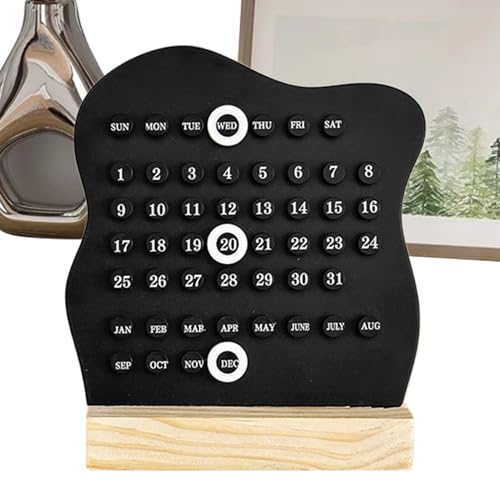 Perpetual Desk Kalender, wiederverwendbares Desktop-Display, niedlicher Tisch-Organizer für Month, Tag, Datumsanzeige, dekorative Station für Büros, Zuhause, Klassenzimmer, Hotel, 14 x 3,9 cm Perpetual Desk Kalender, wiederverwendbares Desktop-Display, niedlicher Tisch-Organizer für Month, Tag, Datumsanzeige, dekorative Station für Büros, Zuhause, Klassenzimmer, Hotel, 14 x 3,9 cm von mivceklw