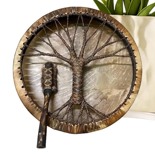 Shaman Drum, handcrafted Percussion, Ethnic Decor, Natural Goat Skin Wooden Frame Construction for Meditation, Yoga, Rituals, Spiritual Healing, 24 x 9,84 x 3,15 Zoll Shaman Drum, handcrafted Percussion, Ethnic Decor, Natural Goat Skin Wooden Frame Construction for Meditation, Yoga, Rituals, Spiritual Healing, 24 x 9,84 x 3,15 Zoll von mivceklw