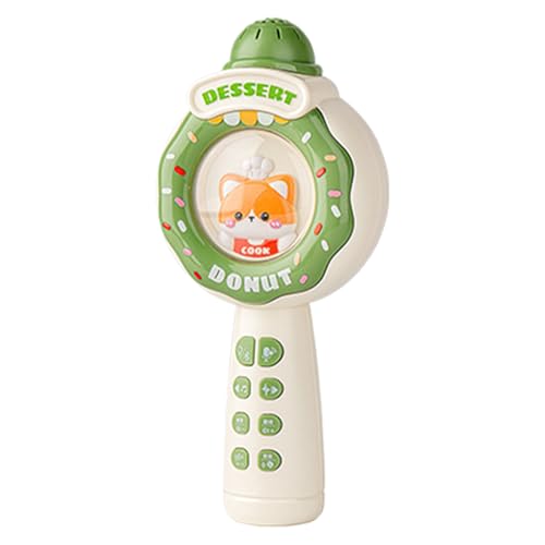 mivceklw Kids Karaoke Mikrofone, Cartoon Singing Toy, tragbarer Handheld Speaker Recorder, Fun Voice Effects, wiederaufladbar, Akku, ABS-Material, 3,94 x 2,91 x 8,66 Zoll von mivceklw