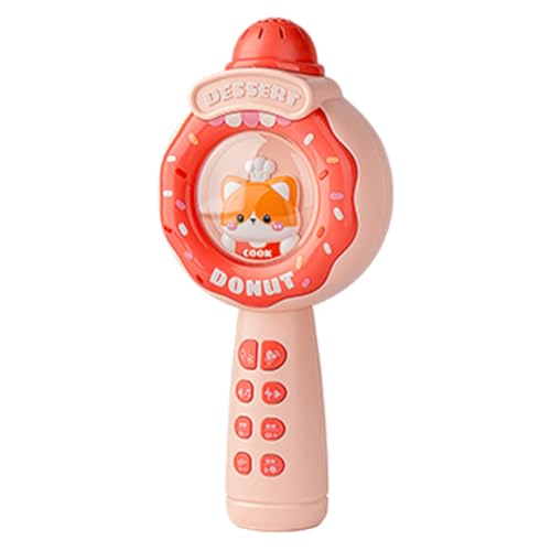 mivceklw Kids Karaoke Mikrofone, Cartoon Singing Toy, tragbarer Handheld Speaker Recorder, Fun Voice Effects, wiederaufladbar, Akku, ABS-Material, 3,94 x 2,91 x 8,66 Zoll von mivceklw