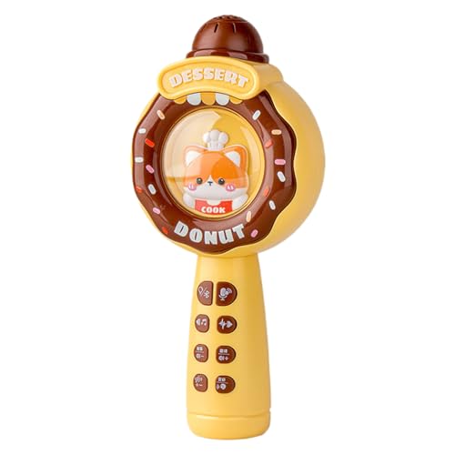 mivceklw Kids Karaoke Mikrofone, Cartoon Singing Toy, tragbarer Handheld Speaker Recorder, Fun Voice Effects, wiederaufladbar, Akku, ABS-Material, 3,94 x 2,91 x 8,66 Zoll von mivceklw