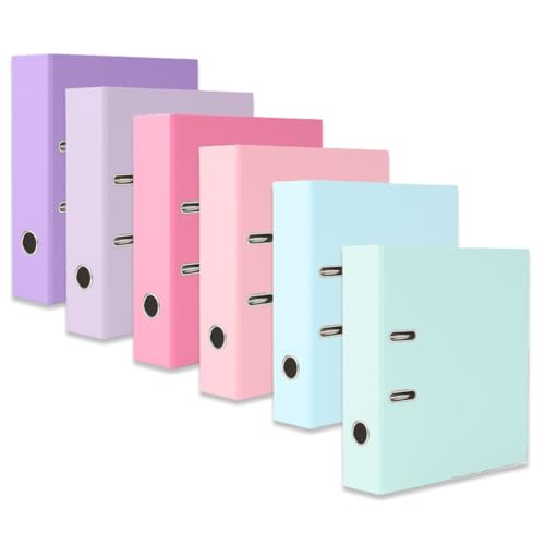 6er Set DIN A4 Ordner 8 cm breit Farbordner Pastellfarben, Trendfarben, farbig sortiert, Aktenordner, Briefordner, Ringordner, Dokumentenordner 6er Set DIN A4 Ordner 8 cm breit Farbordner Pastellfarben, Trendfarben, farbig sortiert, Aktenordner, Briefordner, Ringordner, Dokumentenordner von mixed24