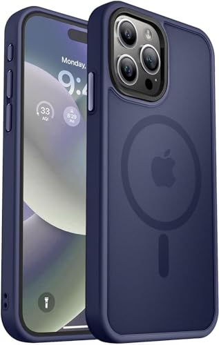miyonsin 2024 Neu Magnetisch Hülle für iPhone 14 Plus Kompatibel mit MagSafe, Extrem Haltbarkeit Durchscheinende Matt Handyhülle Rückseite Dünn Stoßfest Schutzhülle für iPhone 14 Plus, Dunkel Blau miyonsin 2024 Neu Magnetisch Hülle für iPhone 14 Plus Kompatibel mit MagSafe, Extrem Haltbarkeit Durchscheinende Matt Handyhülle Rückseite Dünn Stoßfest Schutzhülle für iPhone 14 Plus, Dunkel Blau von miyonsin