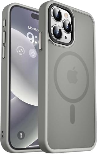 miyonsin 2024 Neu Magnetisch Hülle für iPhone 15 Pro Kompatibel mit MagSafe, Extrem Haltbarkeit Durchscheinende Matt Handyhülle Rückseite Dünn Stoßfest Schutzhülle für iPhone 15 Pro, Titanium Grau miyonsin 2024 Neu Magnetisch Hülle für iPhone 15 Pro Kompatibel mit MagSafe, Extrem Haltbarkeit Durchscheinende Matt Handyhülle Rückseite Dünn Stoßfest Schutzhülle für iPhone 15 Pro, Titanium Grau von miyonsin