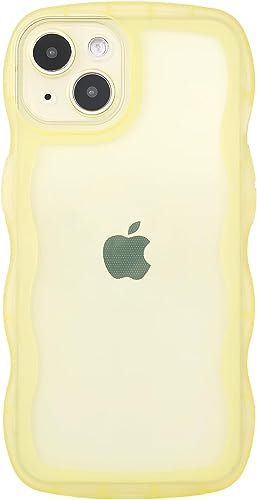 miyonsin Hülle Kompatibel mit iPhone 13 Pro, Anti-Kratzt Handyhülle Transparent Slim Soft Silikon TPU Rückseite für iPhone 13 Pro, Stoßfest Handyhülle für Frauen Mädchen, Gelb von miyonsin