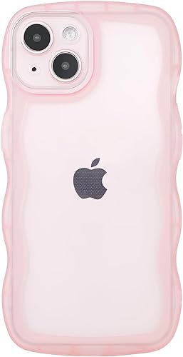 miyonsin Hülle Kompatibel mit iPhone 15 Pro Max, Anti-Kratzt Handyhülle Transparent Slim Soft Silikon TPU Rückseite für iPhone 15 Pro Max, Stoßfest Handyhülle für Frauen Mädchen, Rosa von miyonsin