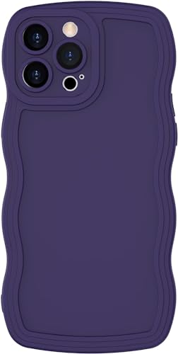 miyonsin Hülle für iPhone 13 Pro Max, Niedliche lockige Wellen Rahmenform Silikon Flexible TPU Handyhülle, für Frauen Mädchen, Stoßfeste Schutzhülle für iPhone 13 Pro Max, Dunkel Violett miyonsin Hülle für iPhone 13 Pro Max, Niedliche lockige Wellen Rahmenform Silikon Flexible TPU Handyhülle, für Frauen Mädchen, Stoßfeste Schutzhülle für iPhone 13 Pro Max, Dunkel Violett von miyonsin