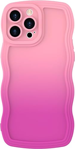 miyonsin Hülle für iPhone 14 Pro, Niedliche lockige Wellen Rahmenform Muster Silikon Handyhülle, Bunte Flexible TPU Silikonhülle für Frauen Mädchen, Stoßfeste Schutzhülle für iPhone 14 Pro, Rosa Rot miyonsin Hülle für iPhone 14 Pro, Niedliche lockige Wellen Rahmenform Muster Silikon Handyhülle, Bunte Flexible TPU Silikonhülle für Frauen Mädchen, Stoßfeste Schutzhülle für iPhone 14 Pro, Rosa Rot von miyonsin