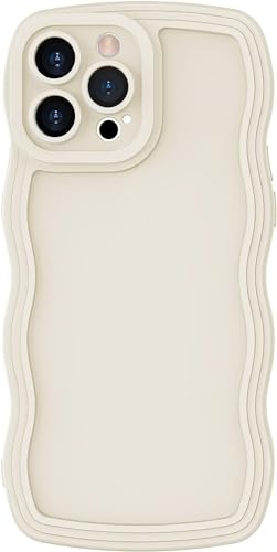 miyonsin Hülle für iPhone 14 Pro, Niedliche lockige Wellen Rahmenform Muster Silikon Handyhülle, Flexible TPU Silikonhülle für Frauen Mädchen, Stoßfeste Schutzhülle für iPhone 14 Pro, Weiß miyonsin Hülle für iPhone 14 Pro, Niedliche lockige Wellen Rahmenform Muster Silikon Handyhülle, Flexible TPU Silikonhülle für Frauen Mädchen, Stoßfeste Schutzhülle für iPhone 14 Pro, Weiß von miyonsin